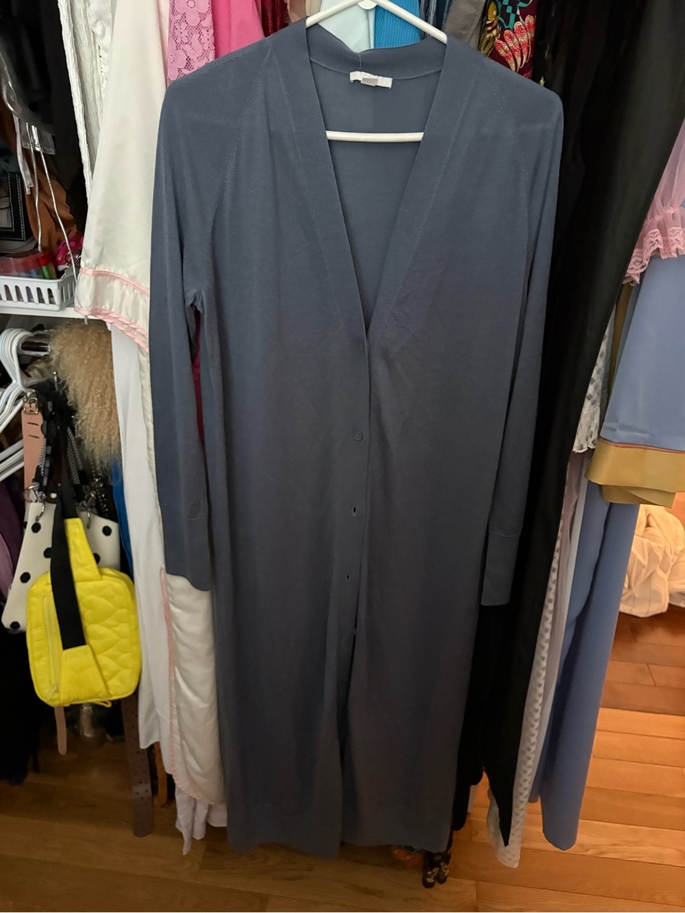 New COS Long Wool-Silk Button-Front Cardigan/Dress - Picture 3 of 4